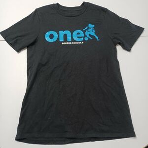 District Re-Tee Boys‎ L T-Shirt Black One Soccer Schools Crew Neck Cotton Blend